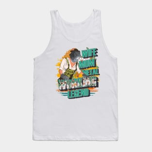 Welding girl quote Heavy metal welding queen floral pattern 90s retro style Tank Top